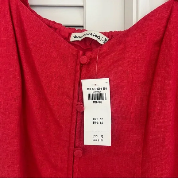 NWT Abercrombie Linen Button Down Dress - Picture 5 of 6